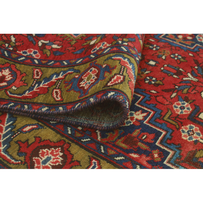 One-of-a-Kind 3'5" x 10'4" 1980s Runner Wool Area Rug in