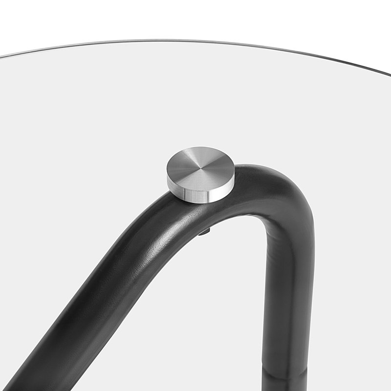 Maelana Abstract Coffee Table Triangular Glass Top