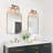  Balendran 2-Light Dimmable Vanity Light-Hammer Glass-270683541
