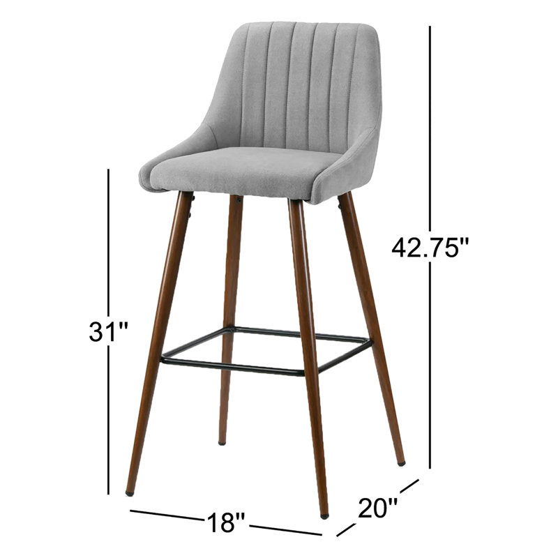 Archan Upholstered Counter Stool with Metal Frame