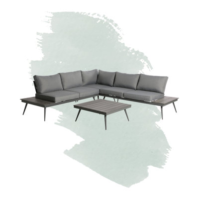 Ensemble de conversation modulaire avec coussins 4 pièces Phantom