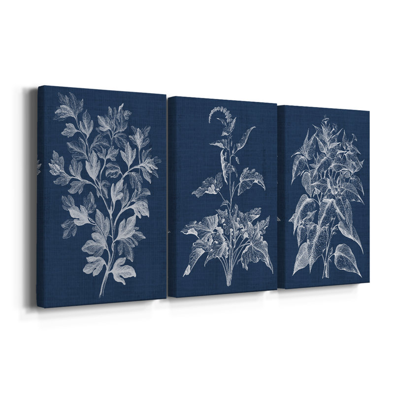 Foliage Chintz I - Toile tendue avec châssis sur mesure - 3 pièces, H 27 po x l 54 po