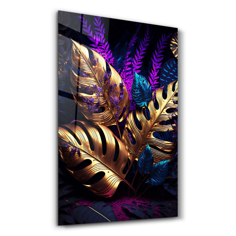 Élégante peinture murale en verre trempé de 13,8 po x 21,7 po | 100% verre trempé, épaisseur: 0,16 pouce | Imprimé UV pour des couleurs éclatantes | Parfait pour la décoration intérieure, le salon et les espaces de bureau