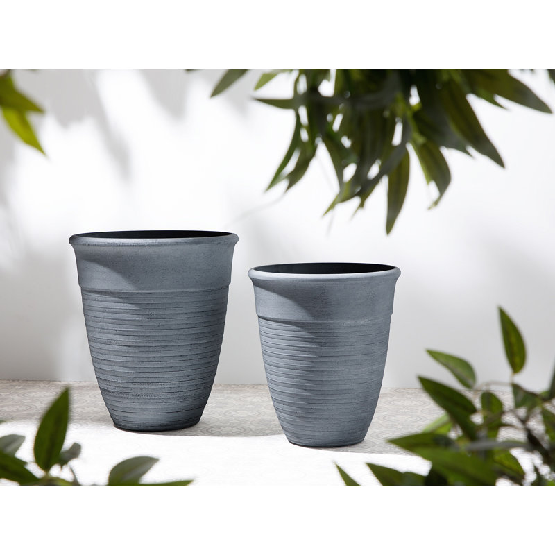 Cyane Pot Planter, Grey, 49cm H x 43cm W x 43cm D