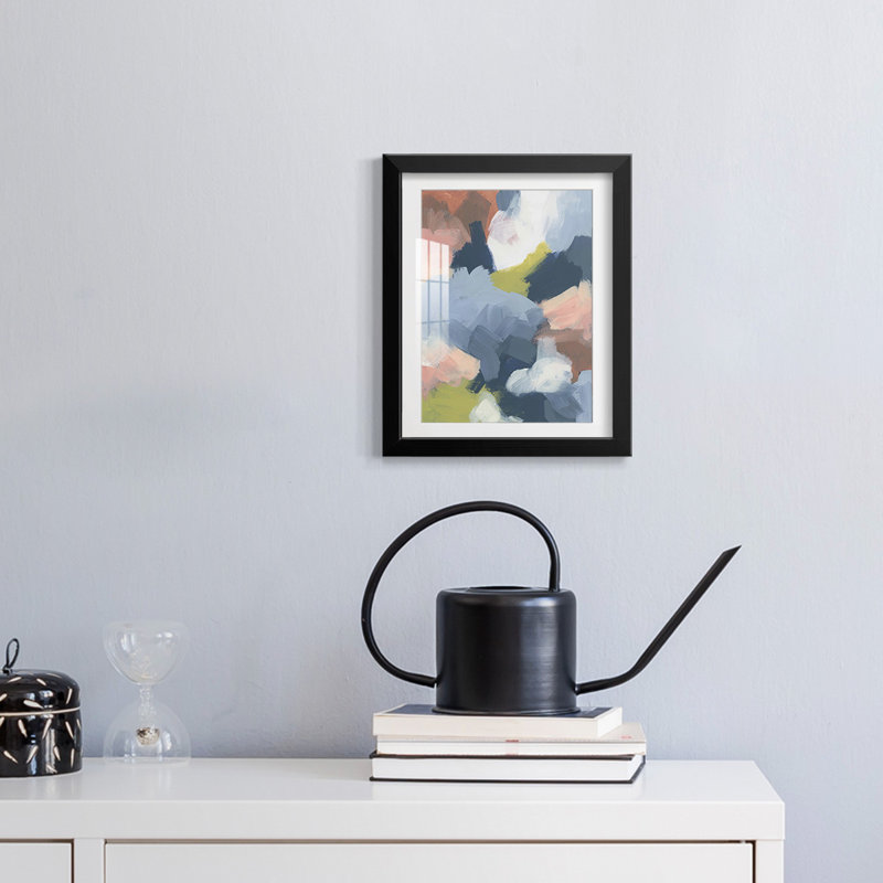 Atmosphère douce indigo I - impression encadrée, H 28,5 po x l 20,5 po, Noir