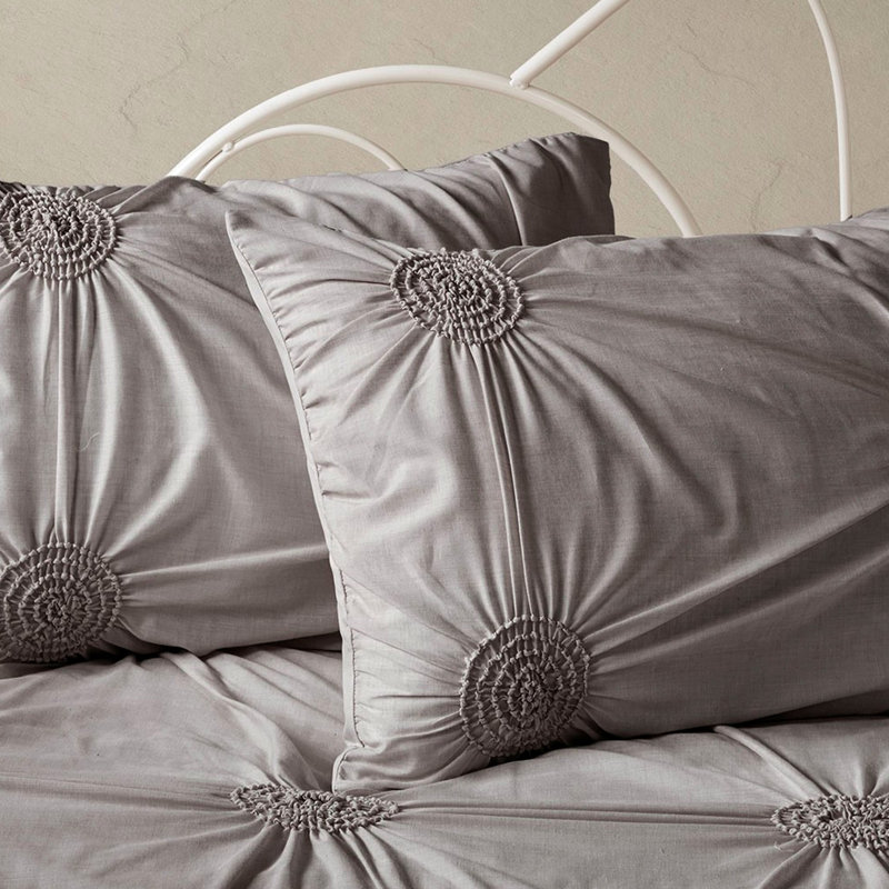 Housse de coussin 6 places en gris foncé avec traversin en forme de satyre