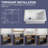 30"Lx19"W Fireclay Undermount Kitchen Sink Offset Drain, Drop In Kitchen Sink White Single Bowl, Dual Mount, with Bottom Grid and Basket Strainer