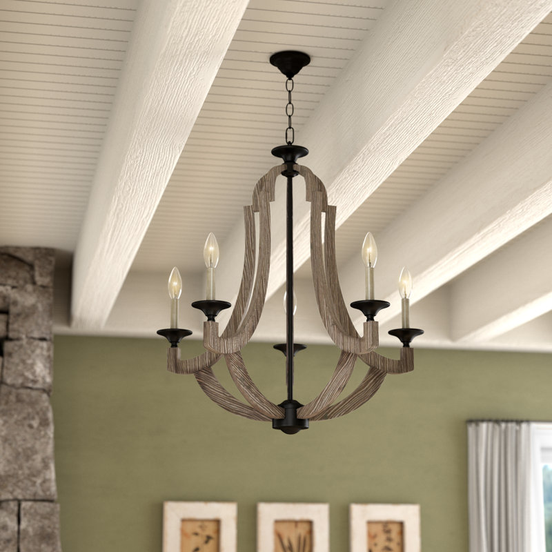 Lustre empire à 5 lumières de style bougie Cromaghs