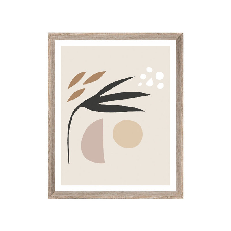 Scandi Style Abstract - Single Picture Frame Print, Bevelled Wood Effect, 136.652 cm H x 111.252 cm W
