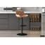 Bueche Swivel Upholstered Faux Leather Adjustable Height Bar Stool with Steel Frame-900145414
