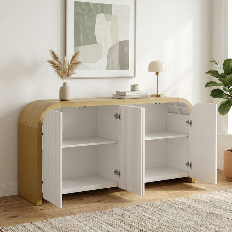 Console de 60 po pour le couloir, Naturel / naturel