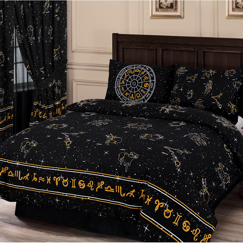 Rizo Celestial Duvet Cover Set, King Duvet Cover + 2 Standard Pillowcases