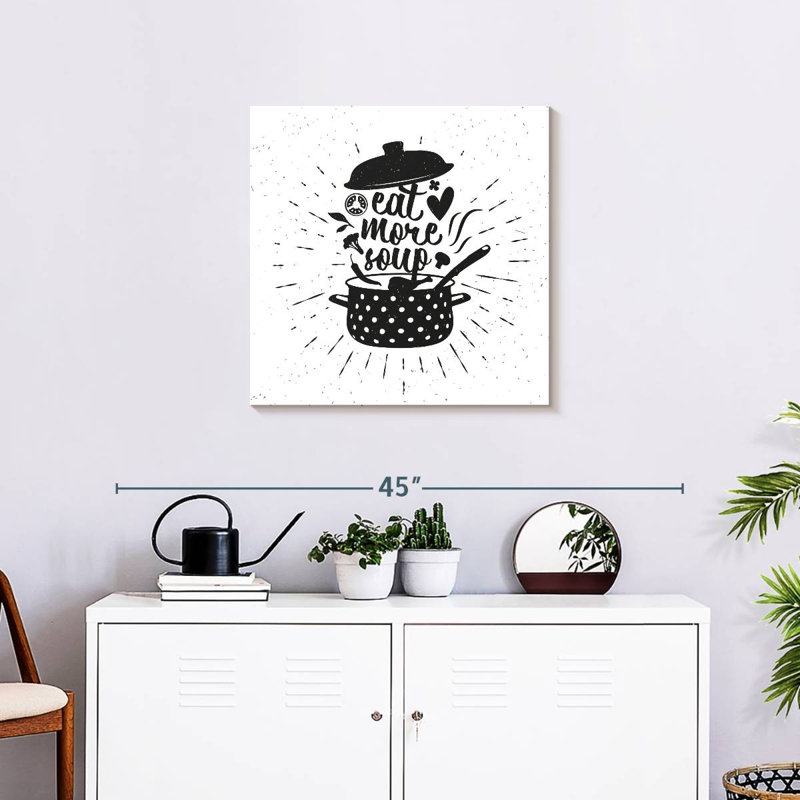 Tergel Eat More Soup, typographie, H 24 po x l 24 po