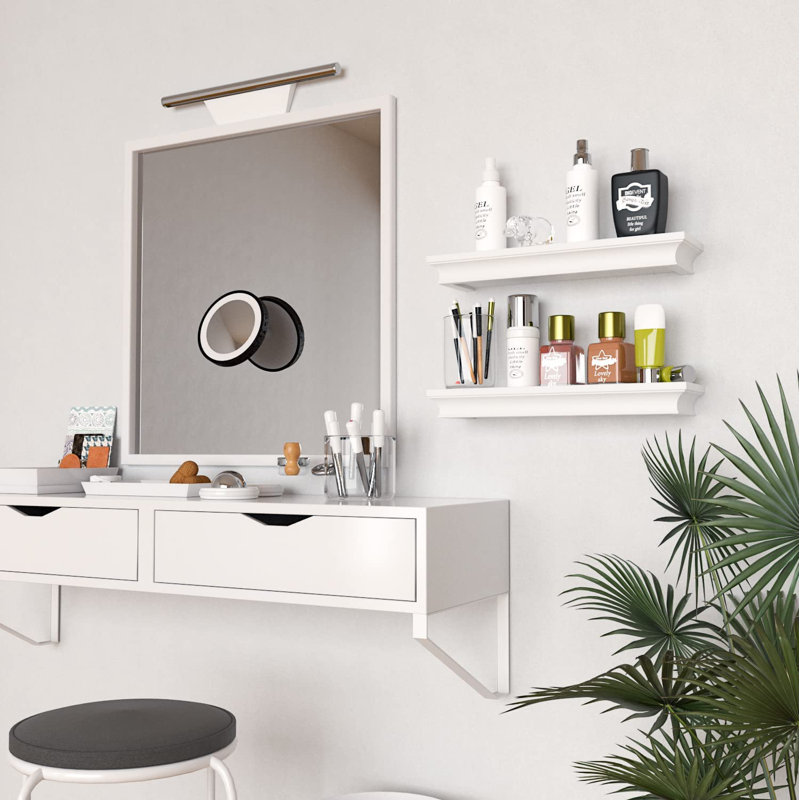 Marjut 3 Piece Floating Shelf, White
