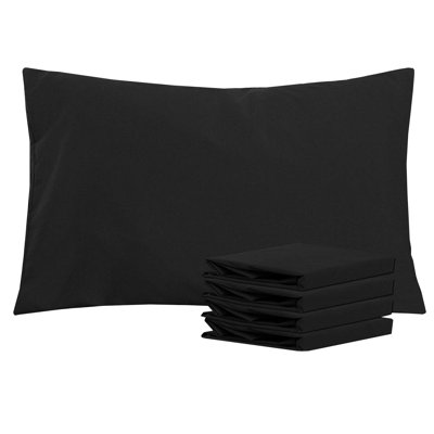  Ensemble de 4 taies d'oreiller grand format, 4 housses de fermeture en microfibre brossée 1800, ultra-douce, infroissable et résistante à la décoloration, lavable à la machine, 20 po x 30 po