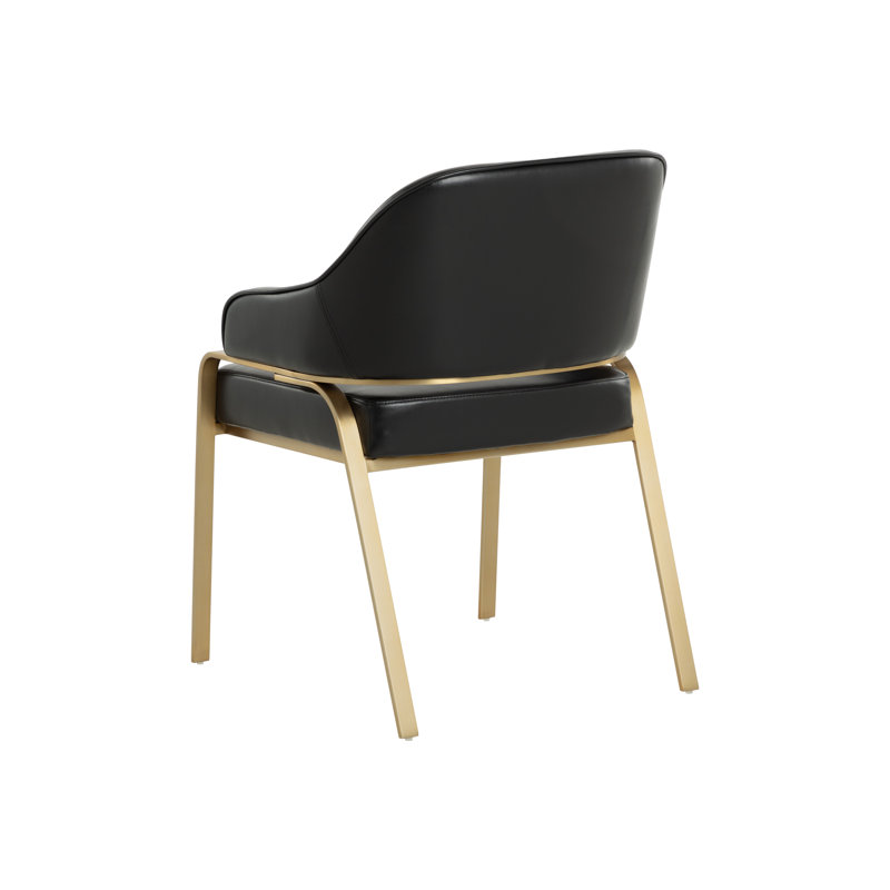 Malachi Upholstered Arm Chair, Black