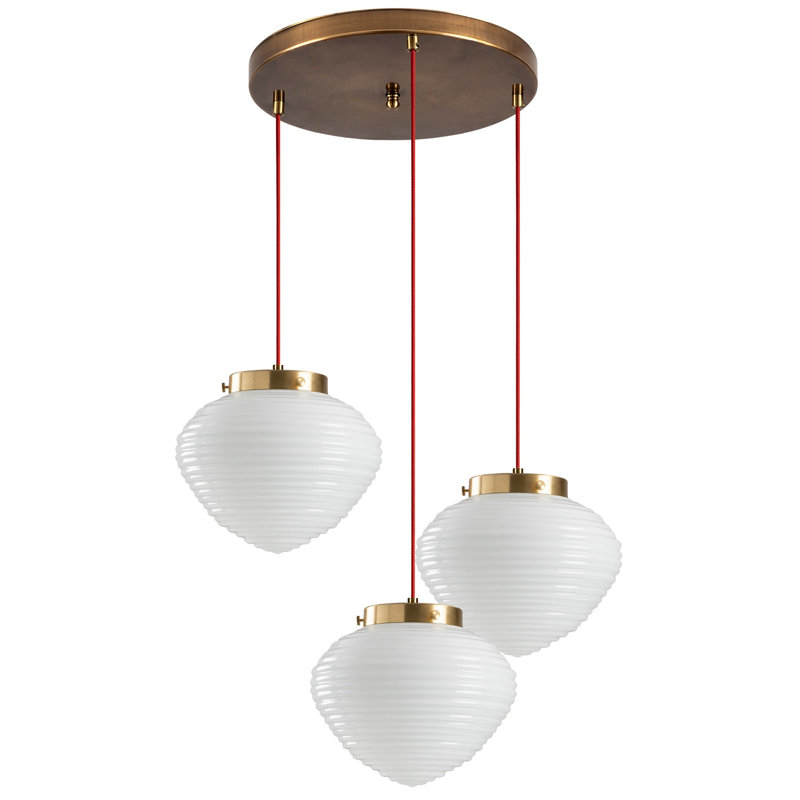 Luminaire suspendu style école à 3 lumières Regina