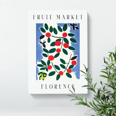 XMKTMKT-149 Cherry Florence Fruit Market - Wrapped Canvas