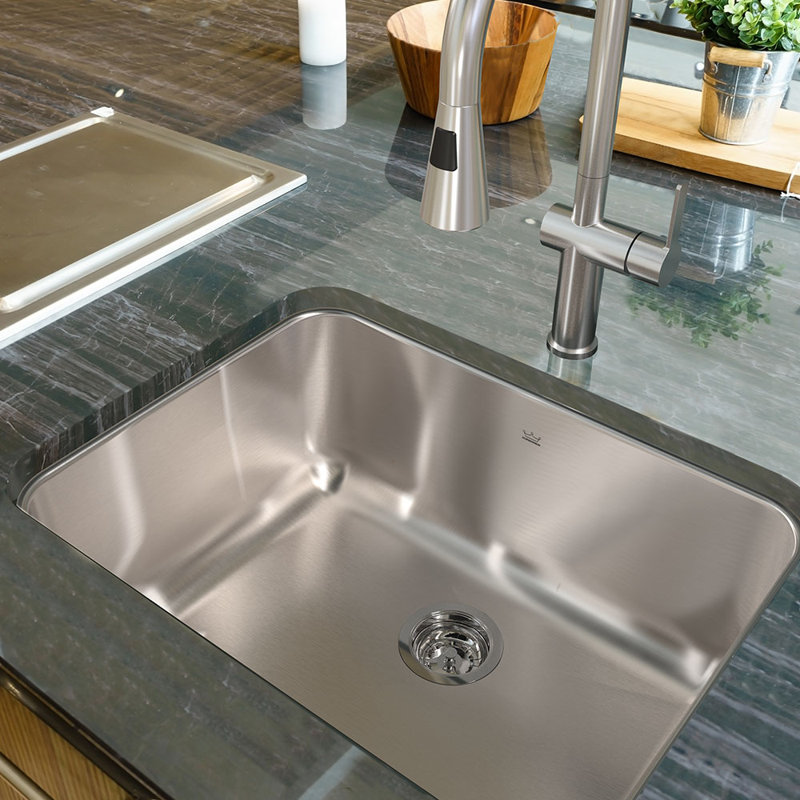 24.75'' L Single Bowl Stainless Steel Kitchen Sink