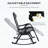 Outsunny Set of 2 Zero Gravity Folding Rocking Chairs with Trays-108312856