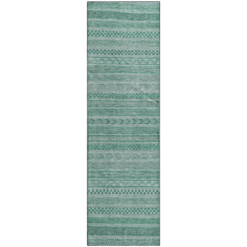 Premium Machine Washable Brennon AMF1625 Stripes Rug, Runner 2'3" x 7'6"