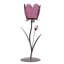 28.5Cm Glass Metal Tabletop Votive Holder