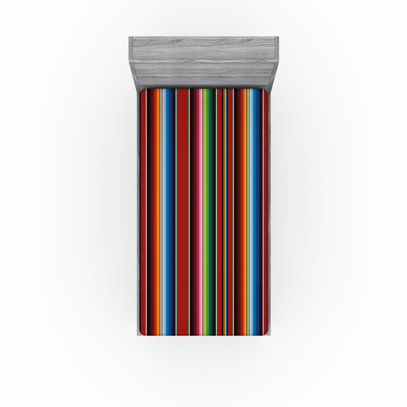 Multicolore Ambesonne Cinco de Mayo, Drap-housse de taille simple