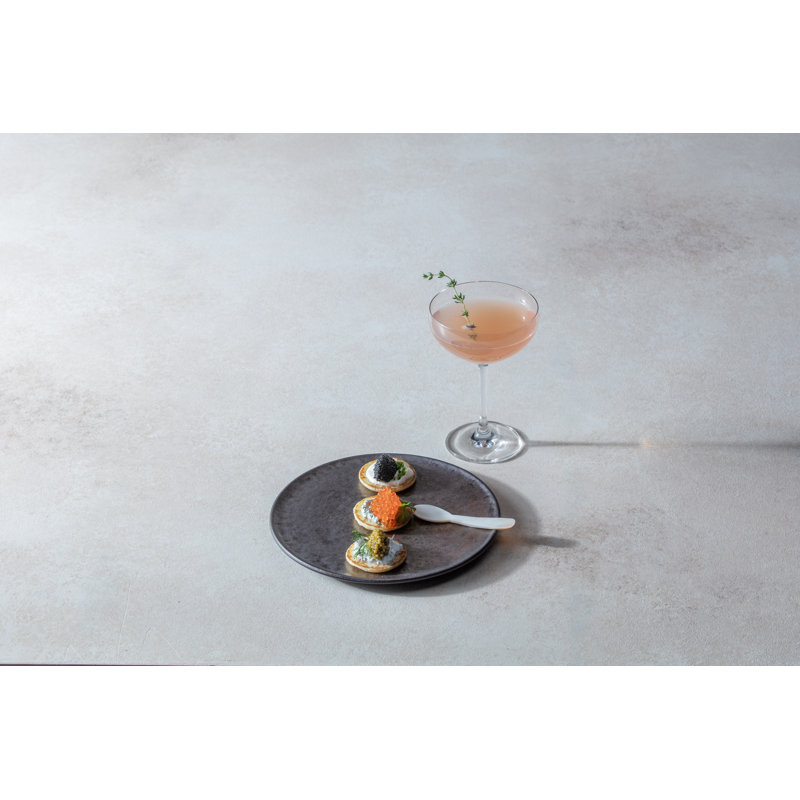 Fortessa Nivo Stoneware, 8.7"  Salad Plate (Set of 4), Mettalic, Metallic