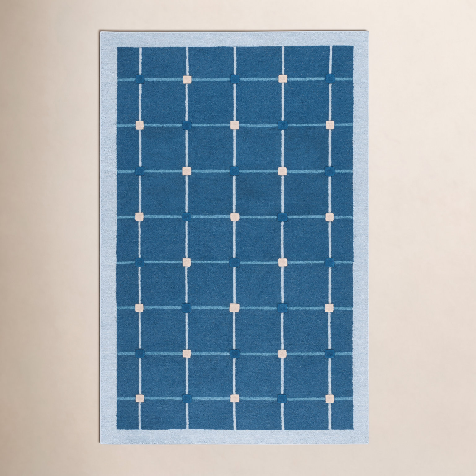 Elway Hand-Woven Checkered Rug, Rectangle 3' x 5'