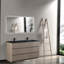 Ilic 60 po L x 21 po P 6 tiroirs Meuble-lavabo autoportant avec évier double et Comptoir en Quartz noir d'ingénierie-16494008-16494013