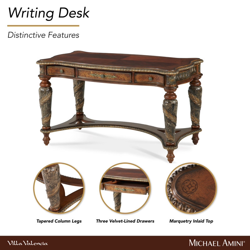 Villa Valencia Solid Wood Writing Desk