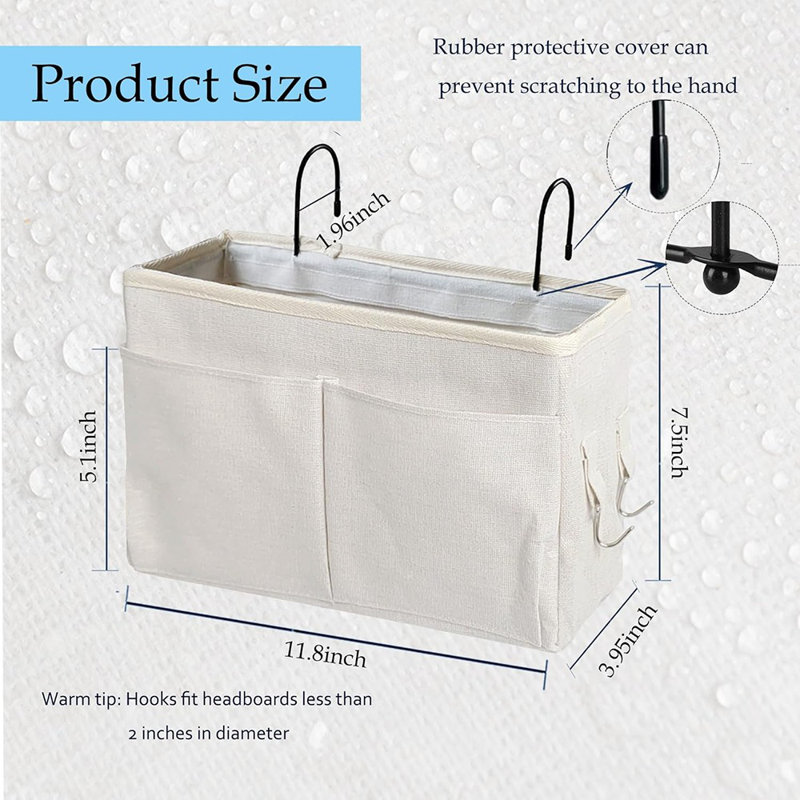 Bedside Caddy Organizer/Bedside Hanging Storage Bag Multi-Functi...