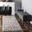 Spurling Moroccan Shag Power Loom Performance Cream/Charcoal Gray Rug-1212302424