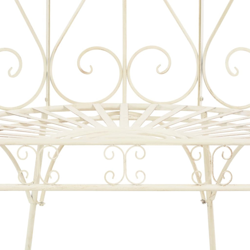Garden Bench 95 cm Iron, Antique White