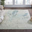 Dereonna Hand Knotted Wool Abstract Area Rug in White-447901318