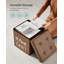 38cm Wide Faux Leather Square Standard Ottoman with Storage