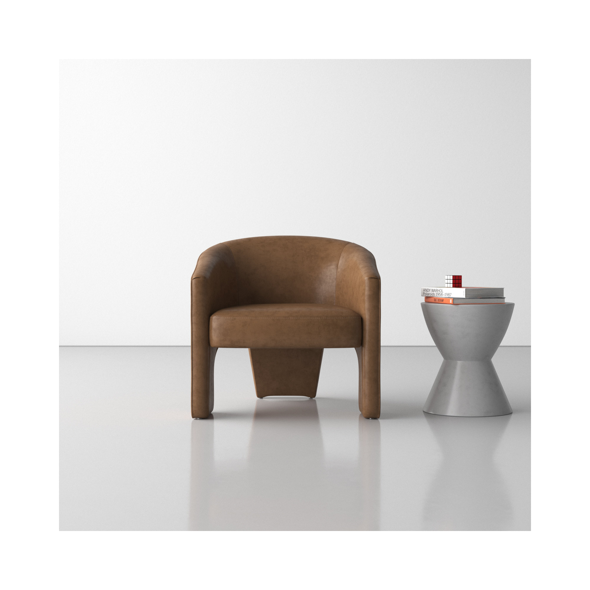 Brayson Upholstered Barrel Chair, Heirloom Sienna