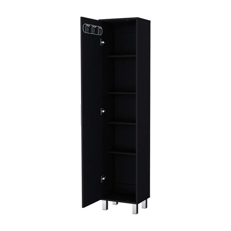 1-Door Cabinet With 3 Broom Hangers