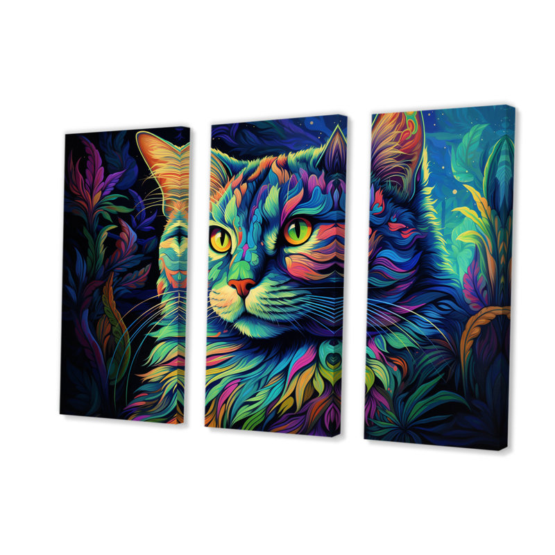 Magical Cat Grace - animaux, ensemble de reproduction sur toile, H 28 po x l 36 po x P 1 po