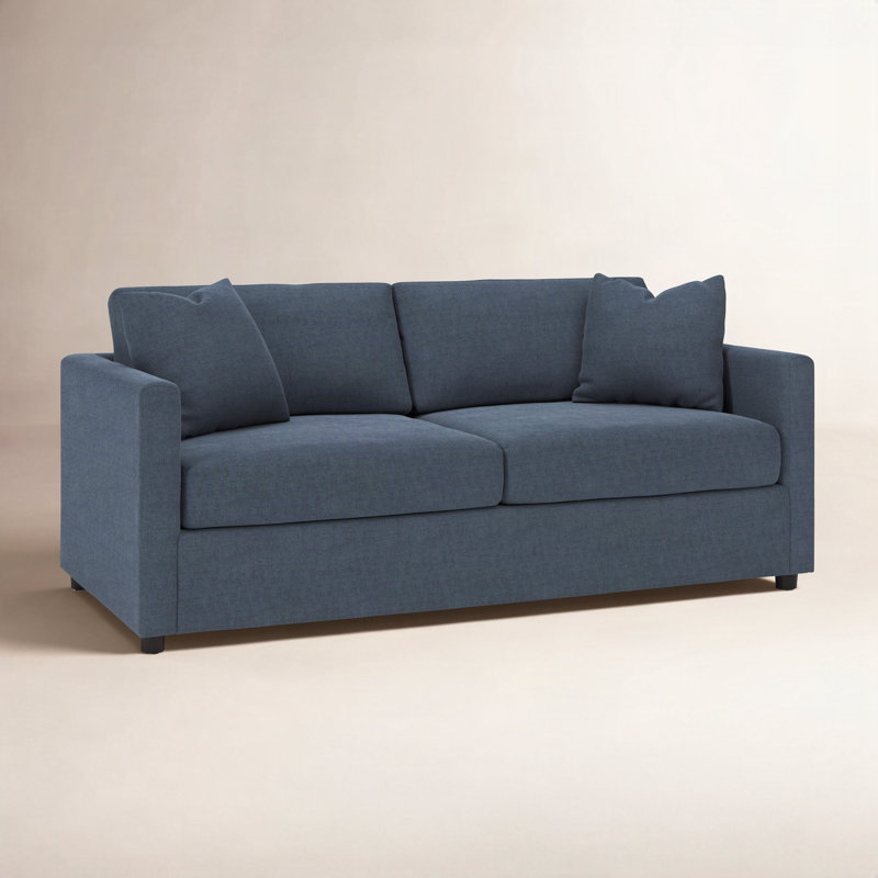 Canapé rembourré Godwin, Natté bleu marine Drusky Sustain®
