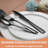 40 Pcs Black Silverware Set