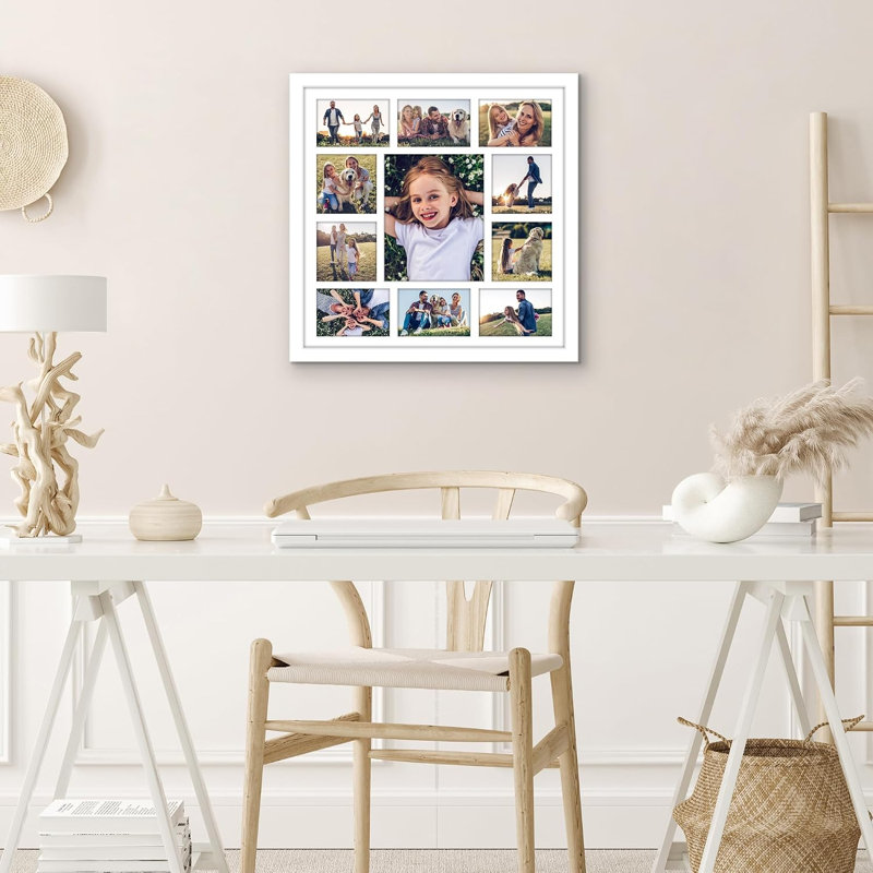 20x20 Collage Picture Frame - Engineered Wood - White