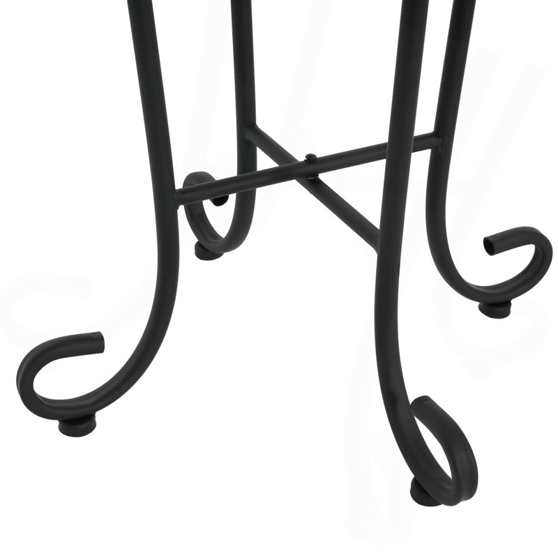 Table d'appoint de patio, colorée et noire