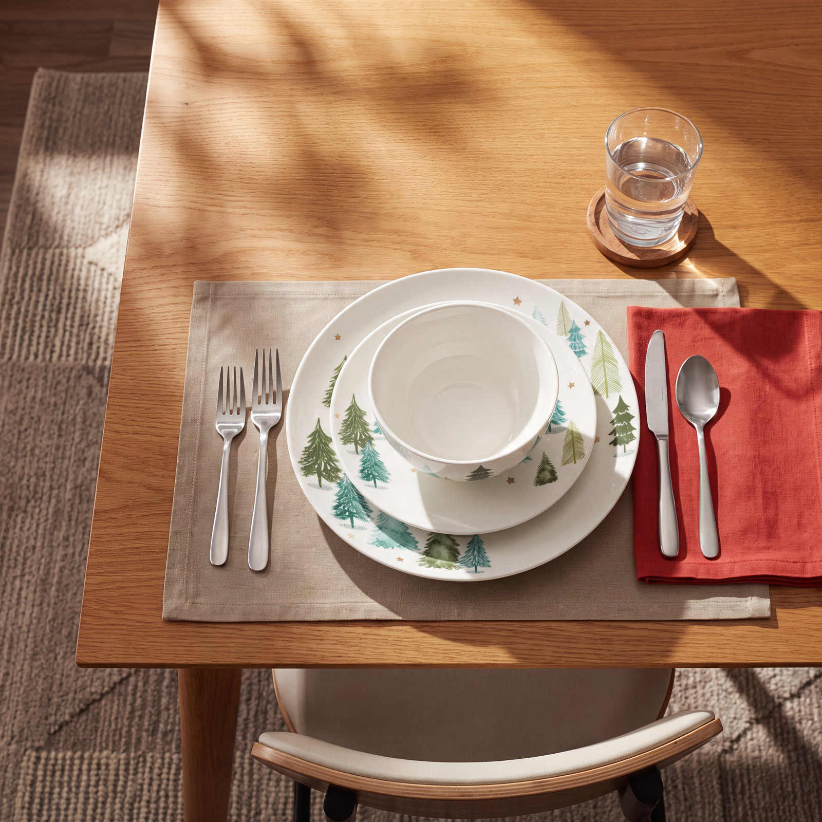 Balsam Lane 12-Piece Dinnerware Set