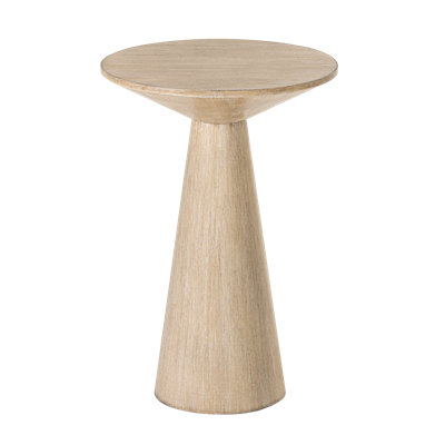 Solid Wood Pedestal End Table