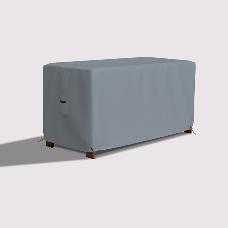 Heavy-Duty Waterproof Rectangle Ottoman Outdoor Deck Box Cover, Outdoor Rectangle Storage Box Bench Patio Deck Box Cover