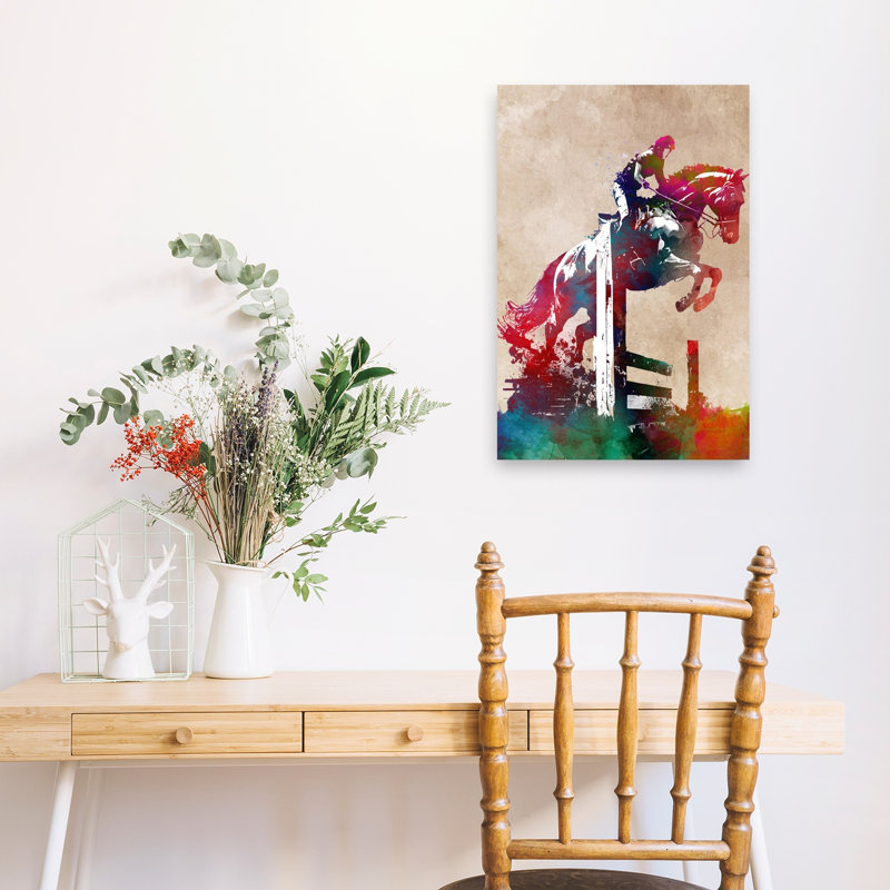 Art mural cheval vibrant, 24" H x 16" W