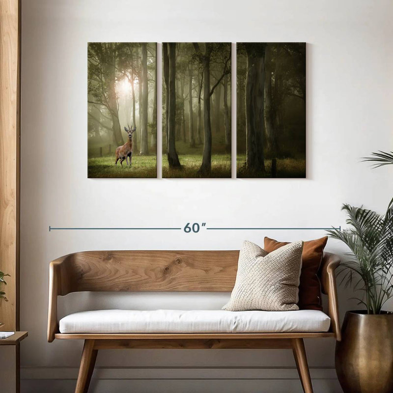 Cerf de forêt français Brampt, H 28 po x l 45 po