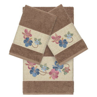 Caroline Embellished 3 Piece Towel Set