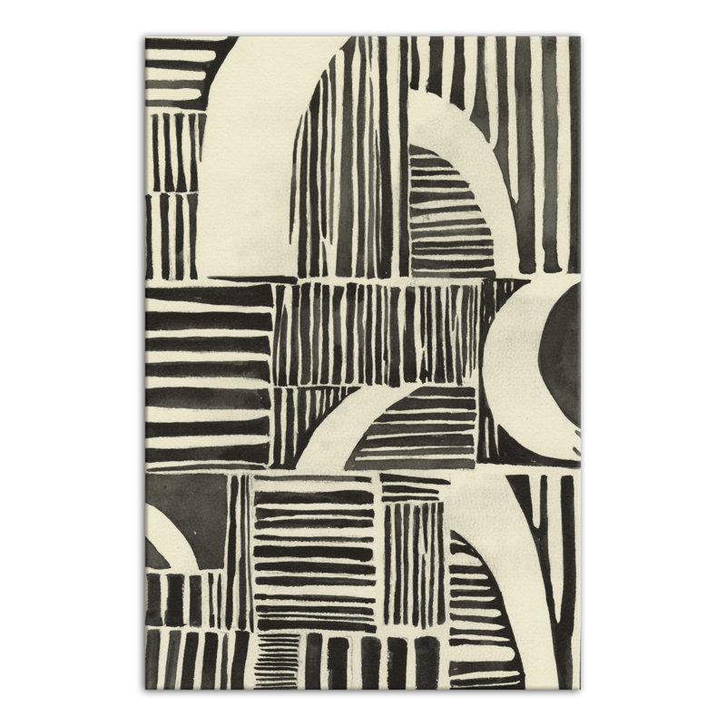 Neutre lignes abstraites - peinture, Toile tendue, H 30 po x l 20 po x P 1,25 po